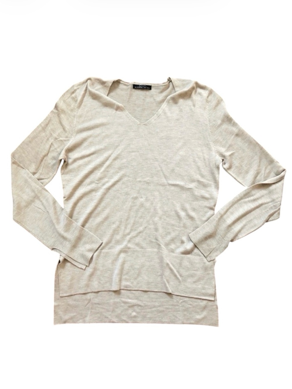 ALCOTT écru tunic style sweater top, size S